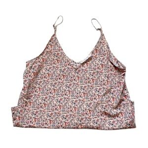 Abercrombie & Fitch Essentials Women’s Pink Tank Top Floral Print Y2K | Size S